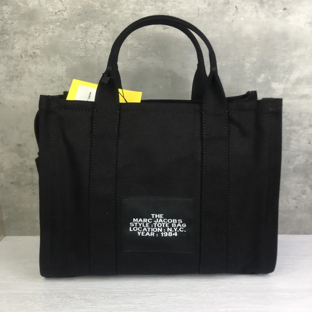 Marc Jacobs Black Tote with White Accents Szie M - Picture 4 of 11